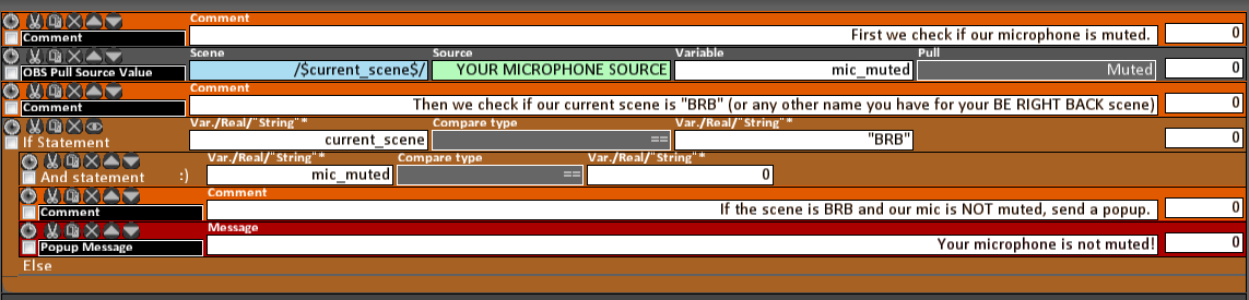 Check if microphone is muted on your BRB scene